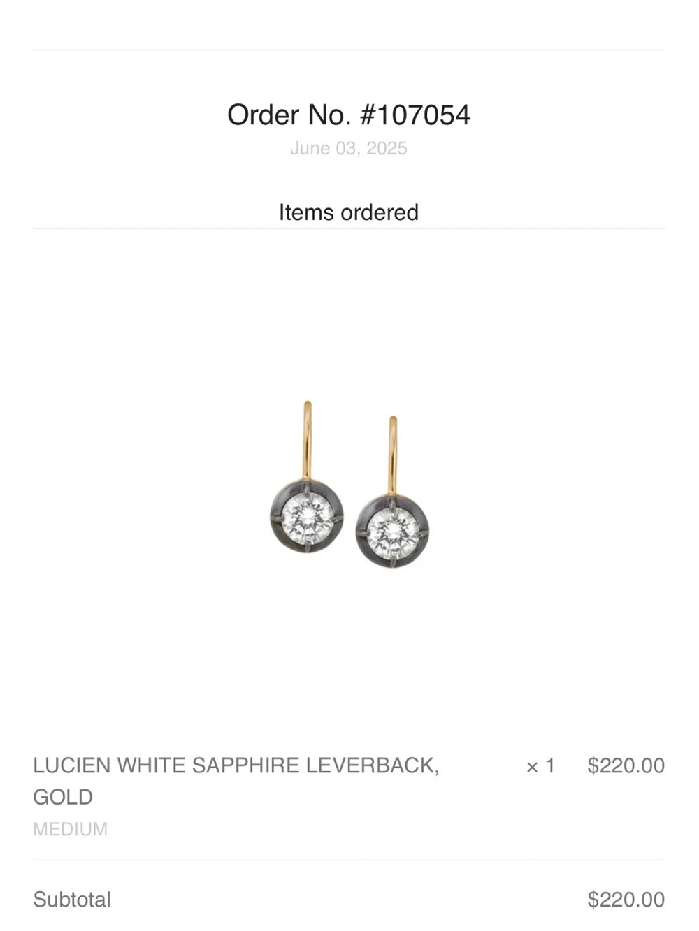 Dorsey Lucien White Sapphire Earrings - Picture 4 of 5